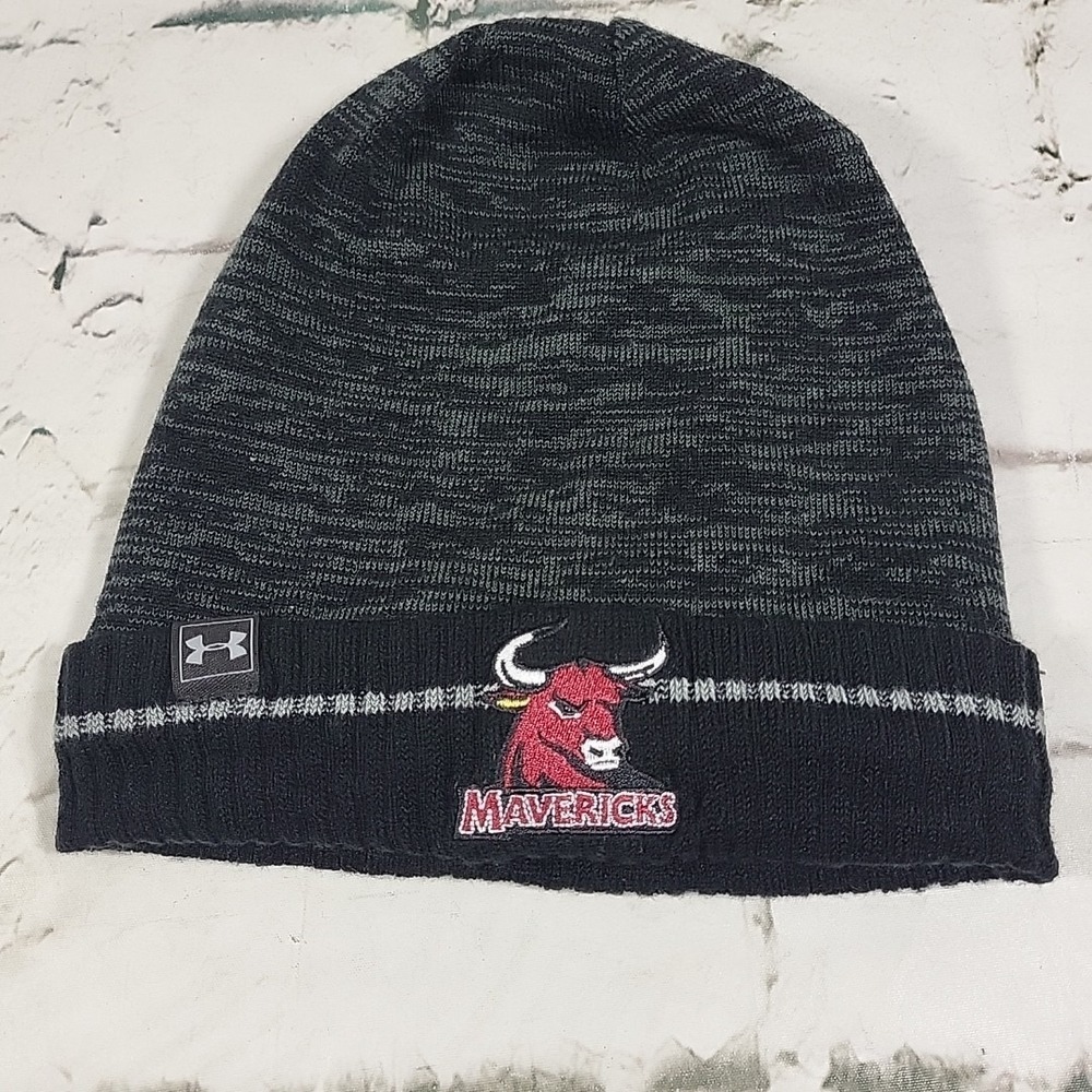 Colorado Mesa Mavericks Hat Under Armour Beanie Black Gray Digital Print One Sz - Picture 7 of 8
